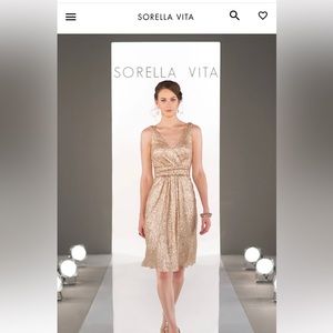 Sorella Vita style 8685 tea length all sequin dress. Fits US size 8. Worn once